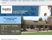 Tablet Screenshot of baptistmedicalclinic.org